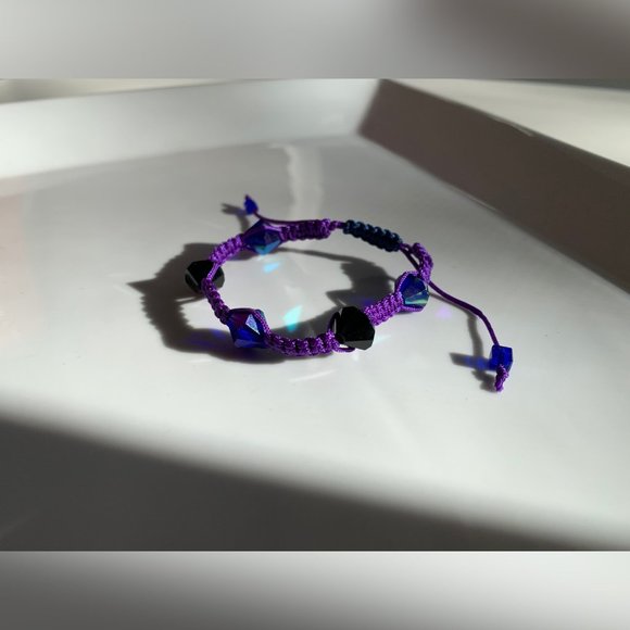 Swarovski Crystal Beaded Crochet Handmade Bracelet - Picture 4 of 5